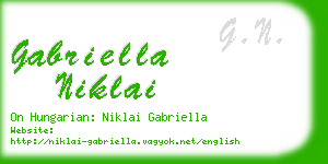 gabriella niklai business card